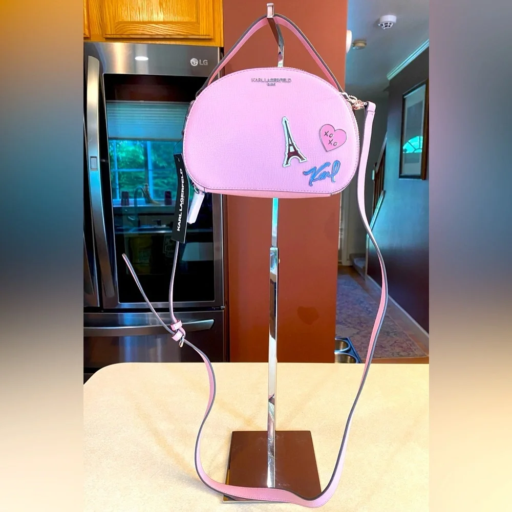 KARL LAGERFELD Paris Maybelle Top Handle Bag: Powder Blush, NWT
